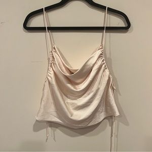 Silk cowl neck cami
